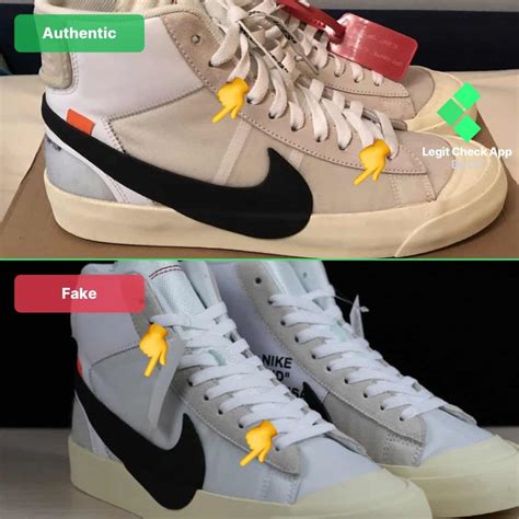 fake vs real nike blazers|nike blazer off white false.